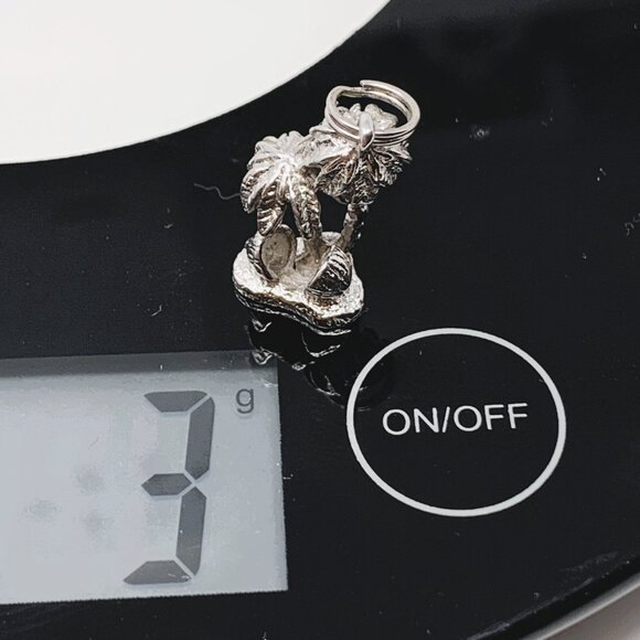 Palm Trees Sterling Silver Charm Pendant - Picture 7 of 7